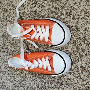 Orange Canvas Sneakers